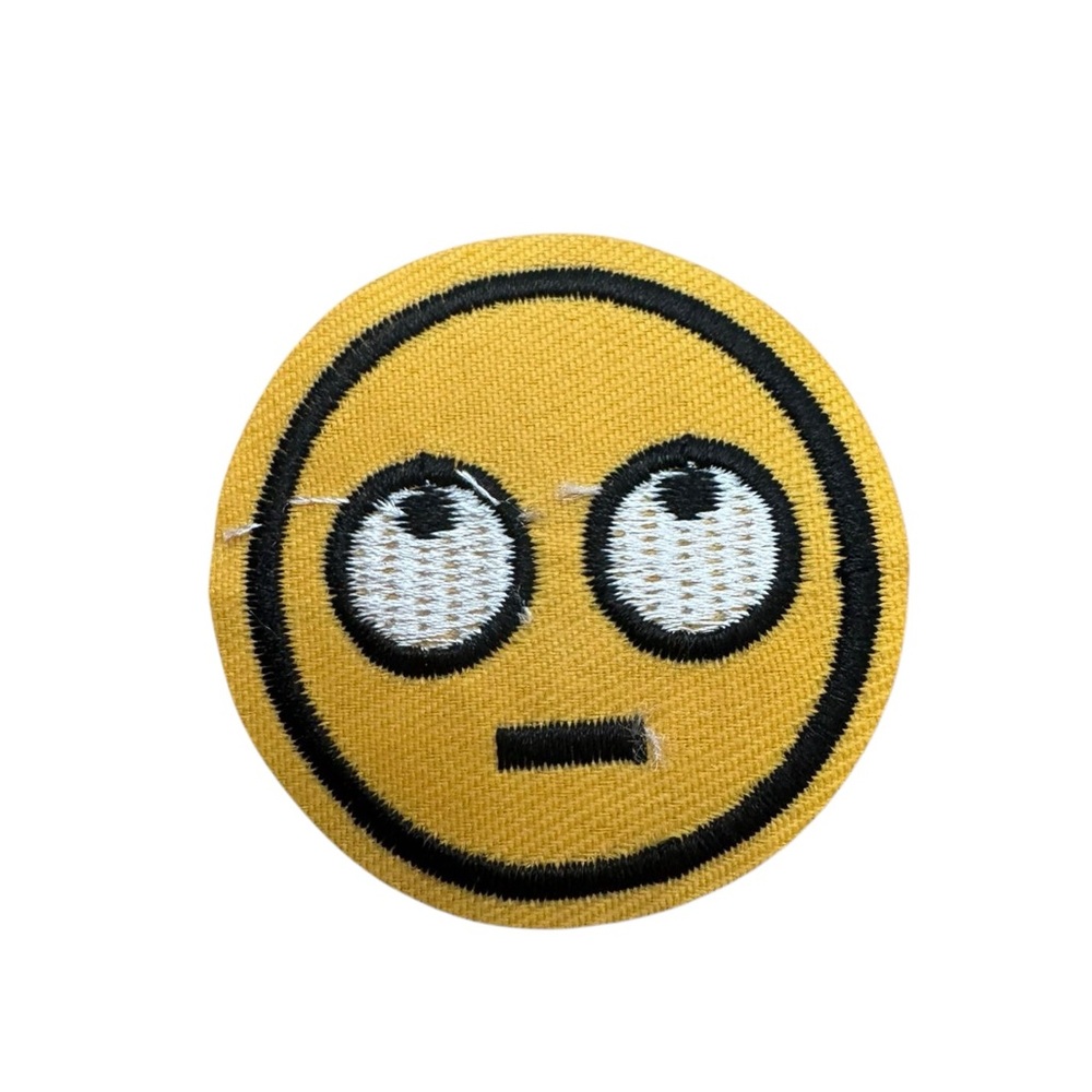 Yellow "Eye Roll" Emoji Patch